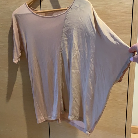 Club Monaco Asymmetrical Top with silk panel sz S - Picture 2 of 5